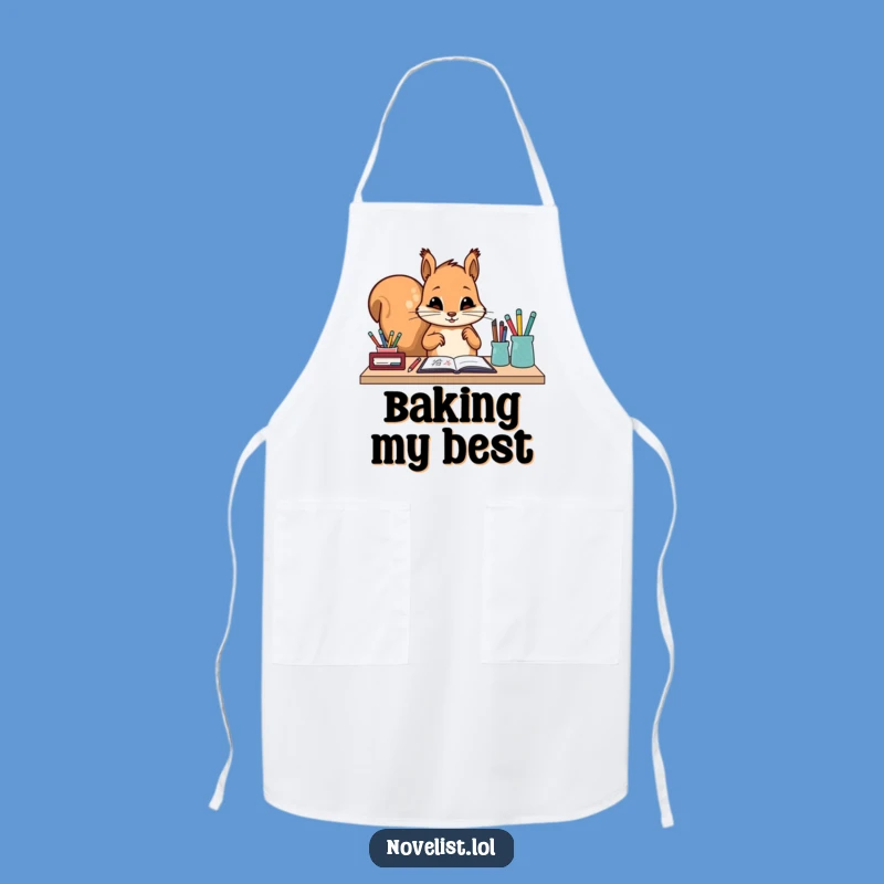 Funny Squirrel Apron: Diligent Writer's Tools, Cook with Order, Great Funny Gift