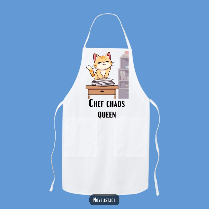 Funny Cat Chef's Apron: Cook with Determined Feline Flair