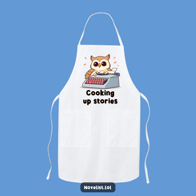 Funny Wise Owl Writer Apron - Cook Up Your Next Story!