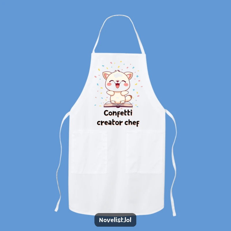 Funny Animal Page Confetti Apron: Cook Up Laughs in the Kitchen!