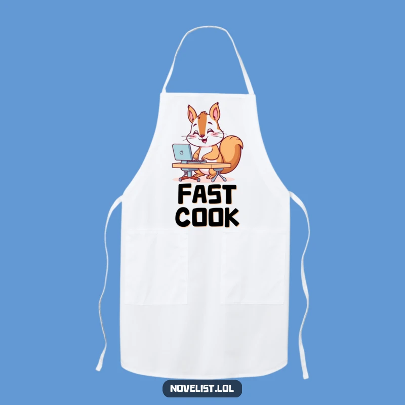 Funny Fast Typing Squirrel Apron: Cook with Speed and Cheer