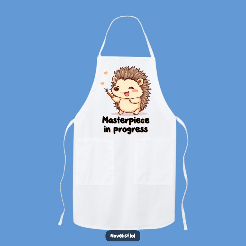Funny Hedgehog Artist Apron: Create with Hilarious Flair