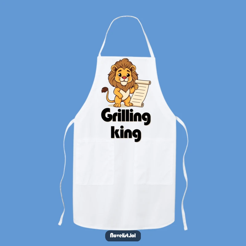 Funny Lion Apron: Regal Manuscript, Cook Like Royalty, Great Funny Gift