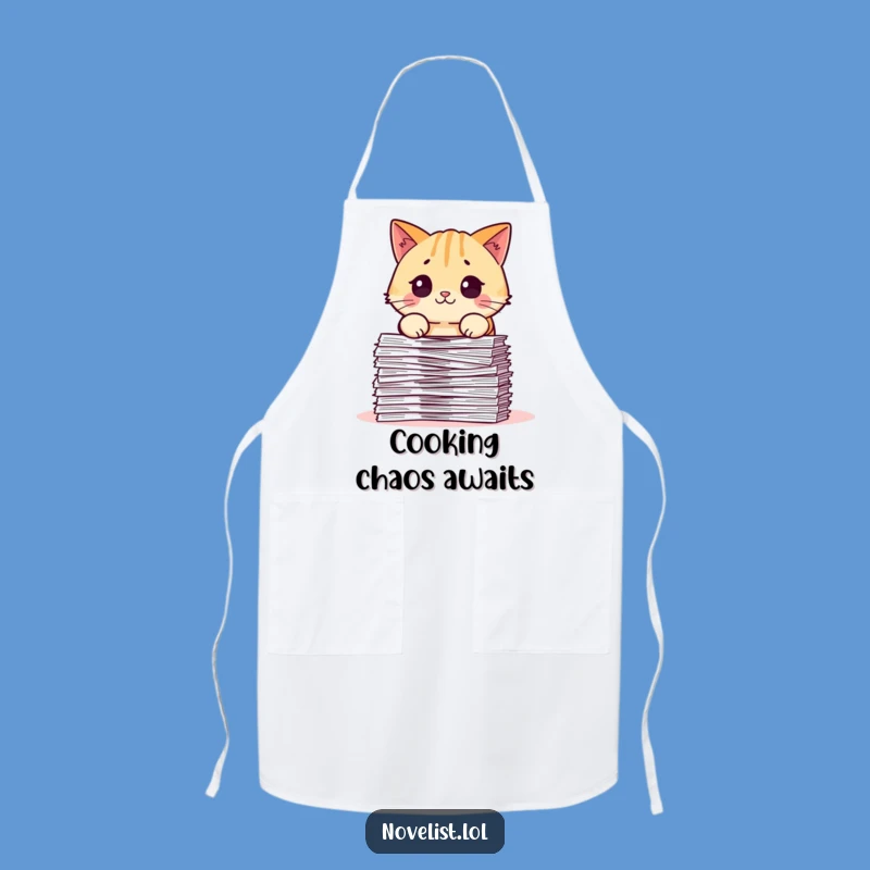 Funny Pudgy Cat Apron: Hilarious Kitchen Surprise Humor Wear for Cat Lovers