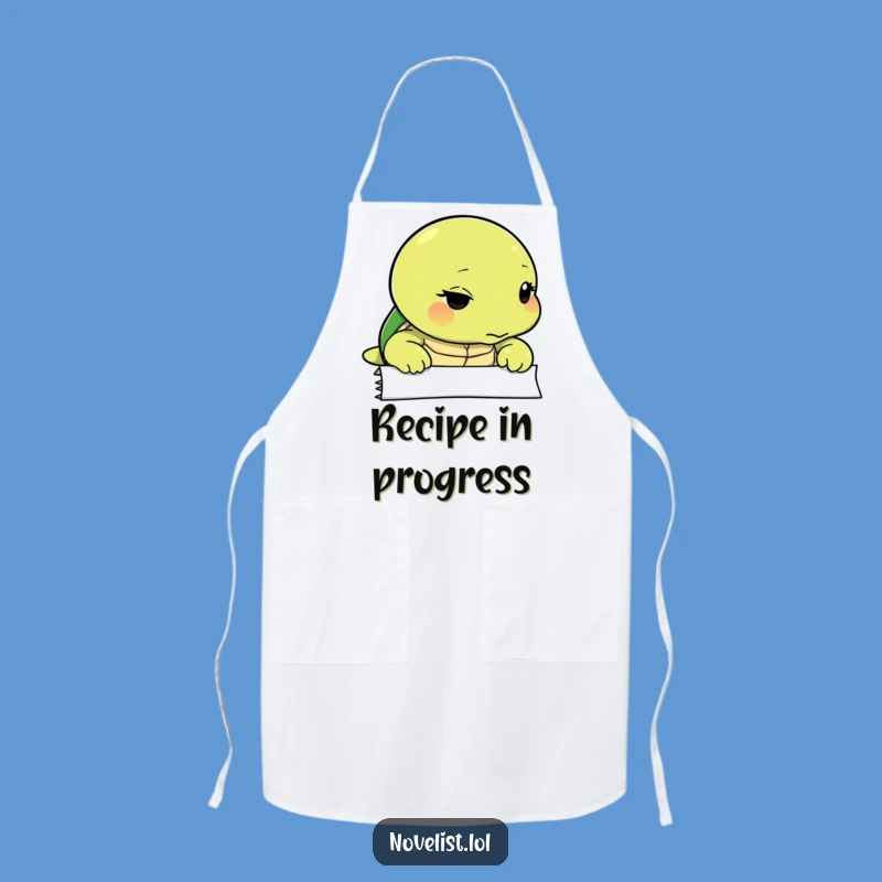 Funny Turtle Blank Page Apron - Thoughtful Kitchen Decor Gift