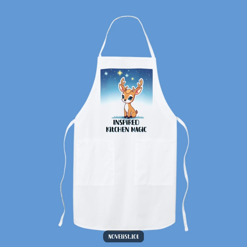 Funny Thinker Apron: Deer Starry Sky Character Kitchen Funny Gift