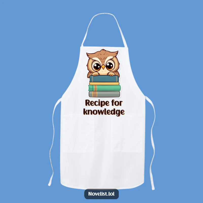 Funny Owl Chef's Apron: Cook with Wisdom and a Side of Humor
