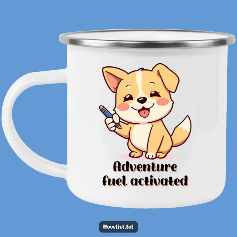 Funny Dog Pen Camping Mug: Adventure with Creative Paws!