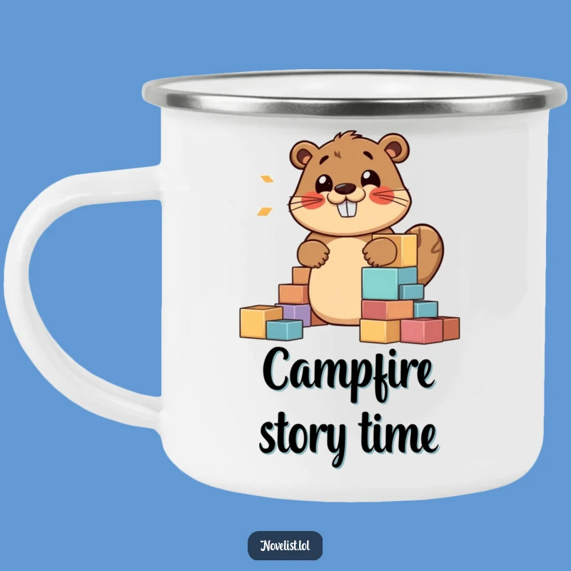 Funny Beaver Story Camping Mug - Outdoor Adventures & Creative Tales