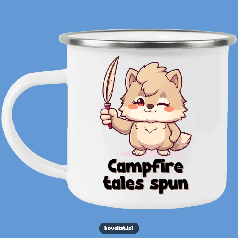Funny Confident Scribe Camping Mug - Your Companion for Outdoor Writing!