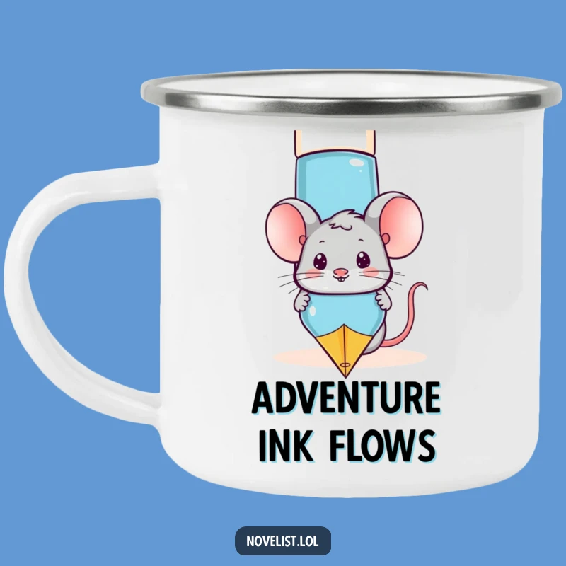 Durable Funny Mouse Fountain Pen Camping Mug - Adventure Laughs!