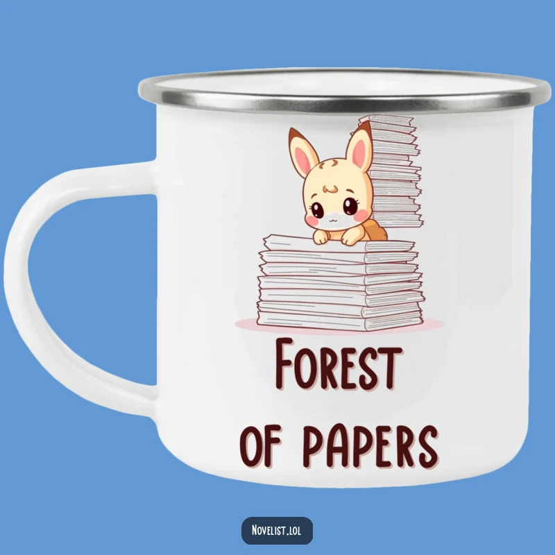 Funny Tiny Animal Paperwork Camping Mug - Gift for Campfire Study