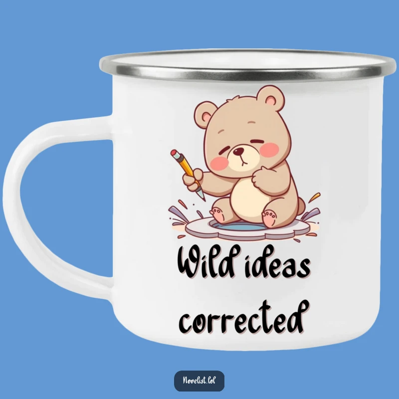 Funny Bear Plot Hole Camping Mug - Writer's Outdoor Companion Gift