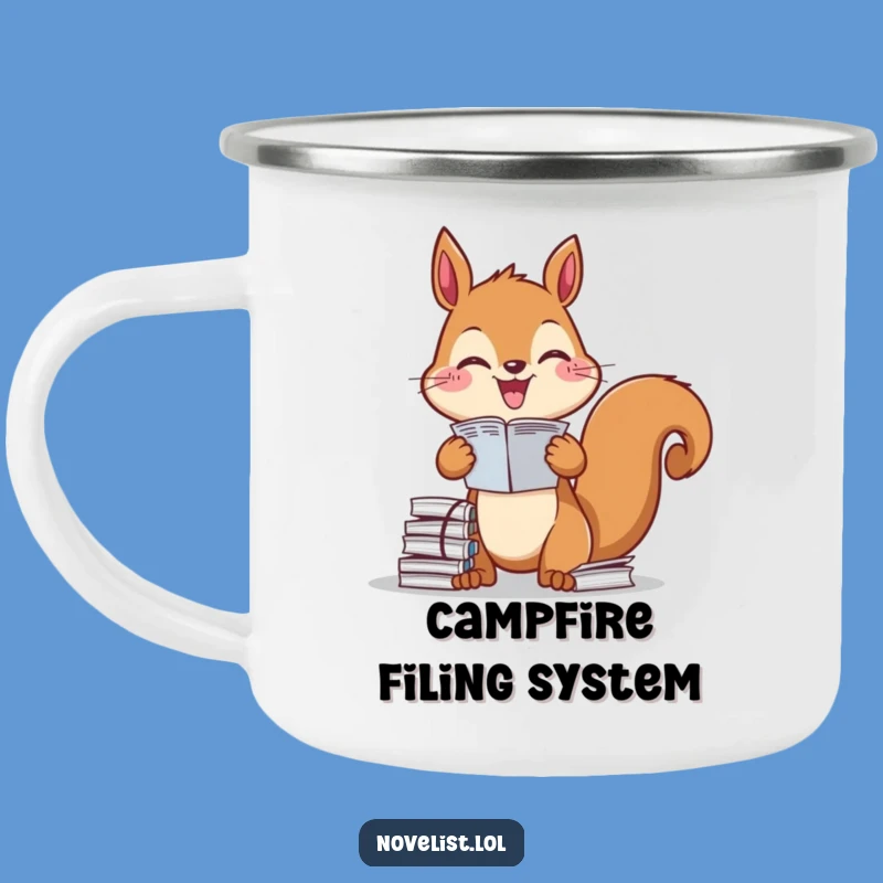 Funny Camp Organizer Mug: Diligent Squirrel Character Outdoor Funny Gift