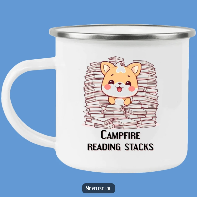 Funny Campfire Office Mug: Animal Happy with Work, Rugged Funny Gift
