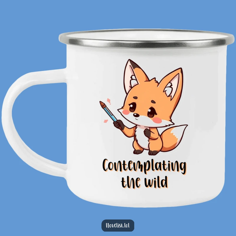 Funny Fox Adventure Mug: Thoughtful Sips Around the Campfire