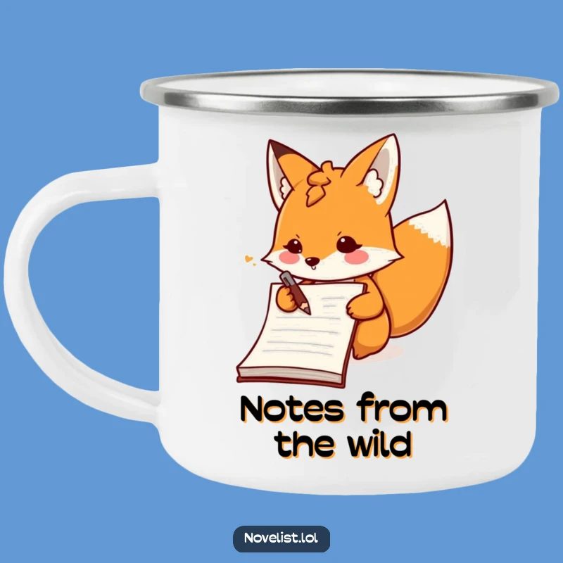 Funny Fox Scribbling Camping Mug: Fuel Your Adventures with Energetic Humor