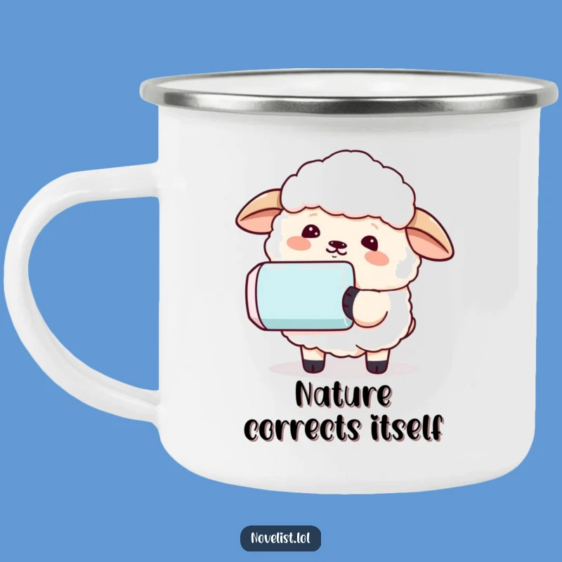 Funny Sheep Camp Mug: Sip Your Coffee & Erase Your Troubles