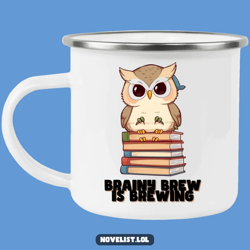Funny Wise Owl Camping Mug: Trail Mix Your Thoughts with Scholarly Humor