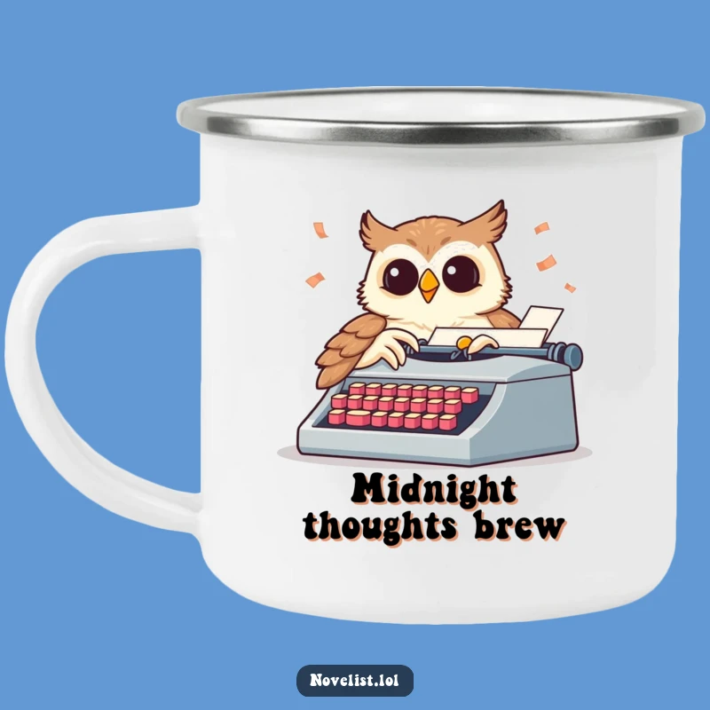 Funny Wise Owl Writer Camping Mug - Write Your Adventure!