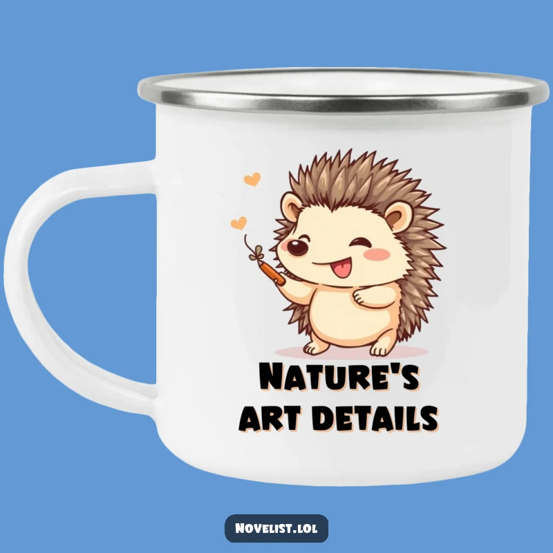 Funny Hedgehog Camp Mug: Sip and Create with Hilarious Style