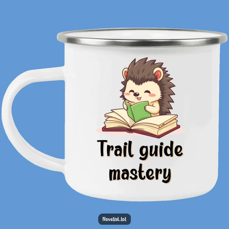 Funny Hedgehog Organizer Camping Mug: Outdoor Book Lover's Cup Gift