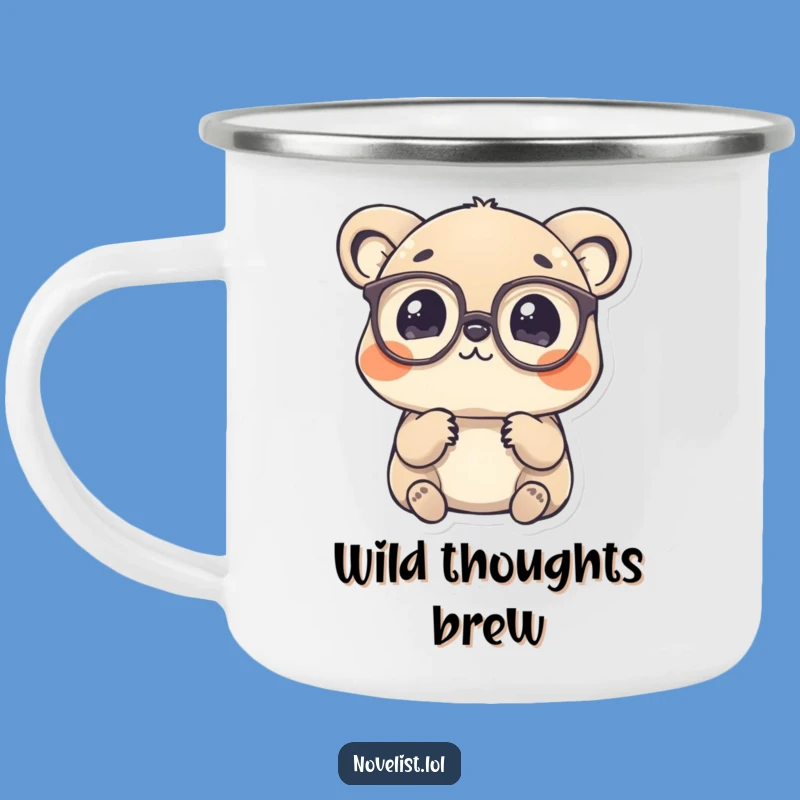 Funny Outdoor Scholar Mug: Contemplate Nature with a Spectacled Friend