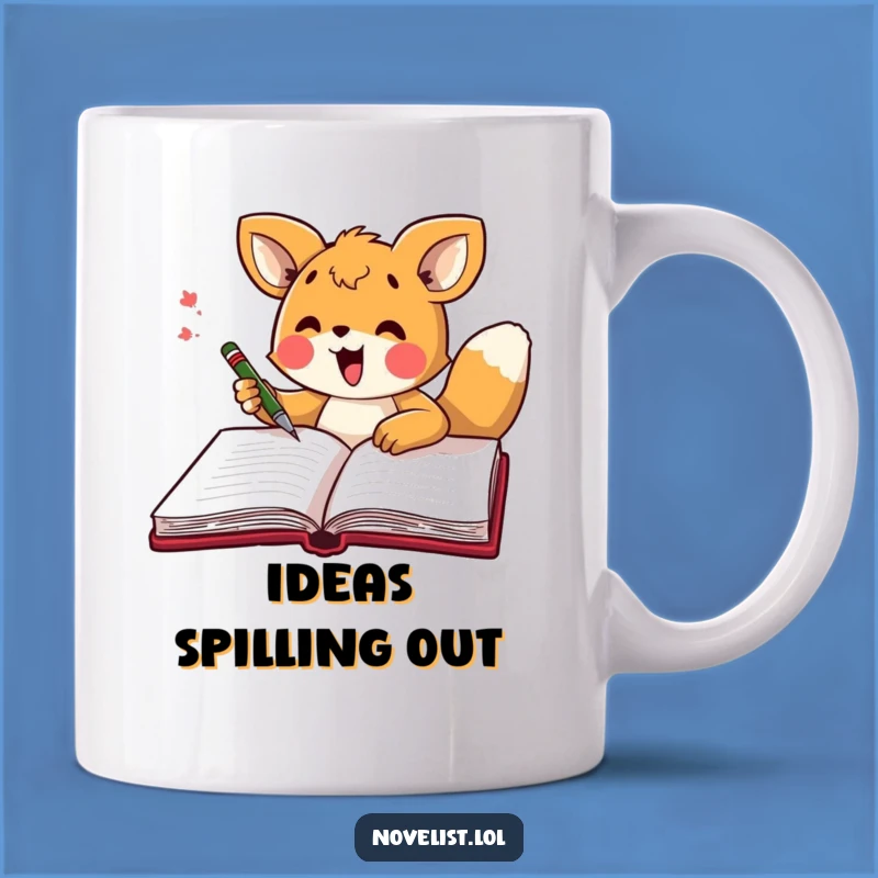 Funny Artist Mug: Excited animal scribbling, perfect gift for doodlers.