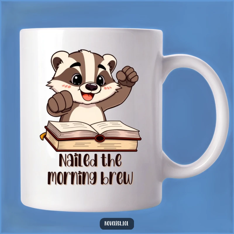 Funny Badger Author Mug: Assertive Writer's Humorous Gift