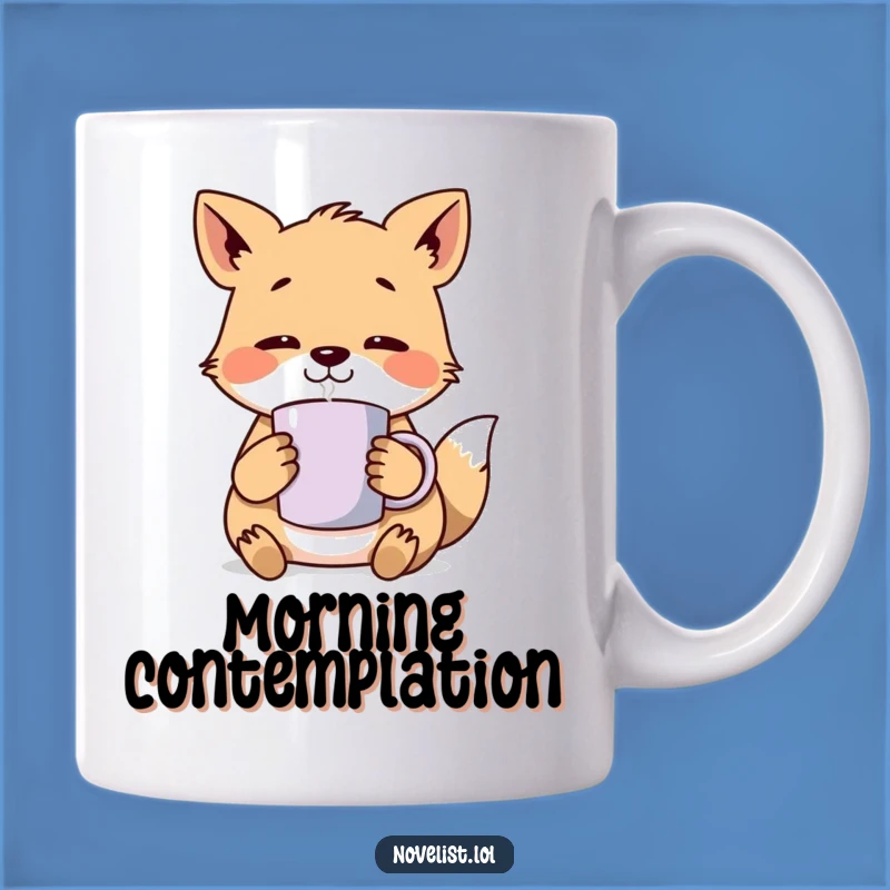 Funny Coffee Lover Mug: Animal Lost in Thought with Steaming Mug Gift