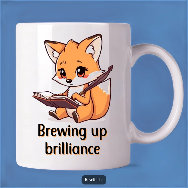 Funny Creative Fox Writer Mug - Perfect Funny Gift for Note-Takers!