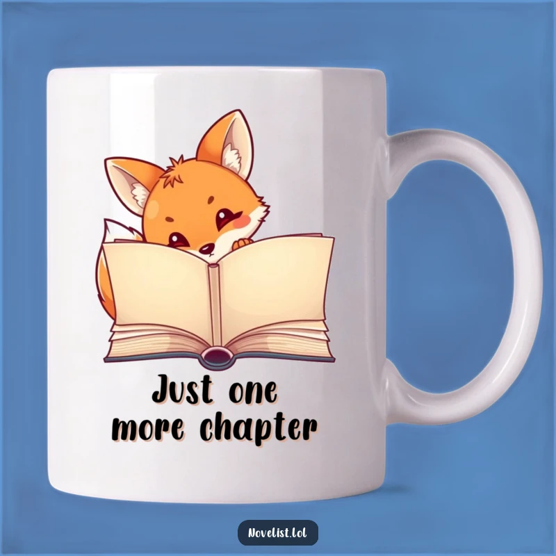 Funny Fox Storybook Mug - Curious Peeking Character, Perfect Reading Gift