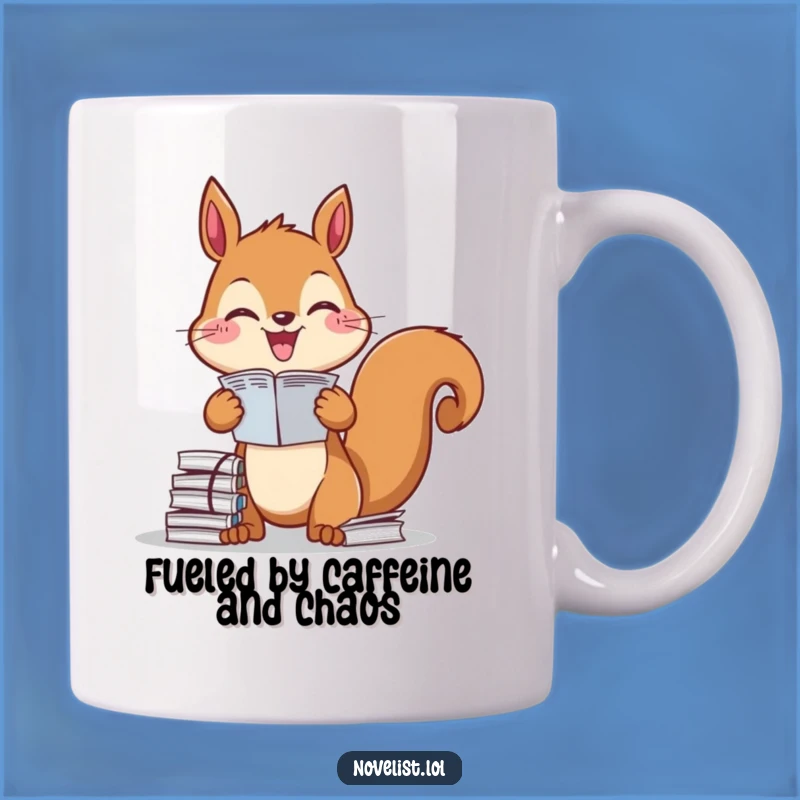 Funny Organized Squirrel Mug: Diligent Character Productivity Funny Gift