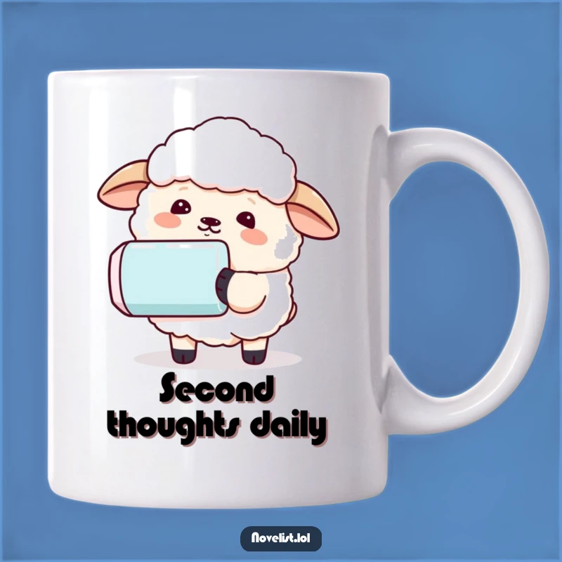Funny Sheep Erasing Mistakes Mug: Hilarious Gift for Perfectionists