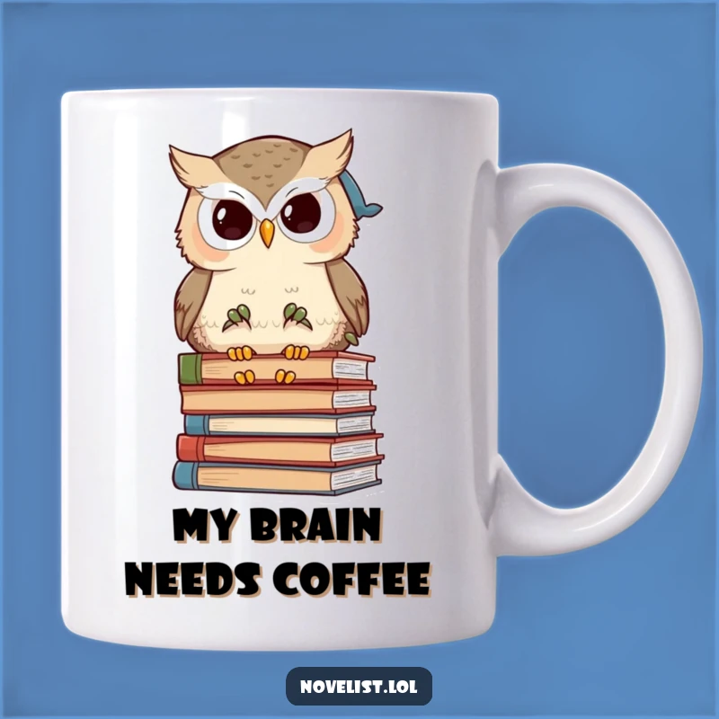 Funny Wise Owl Reading Mug: A Scholar's Humor Gift for Book Lovers