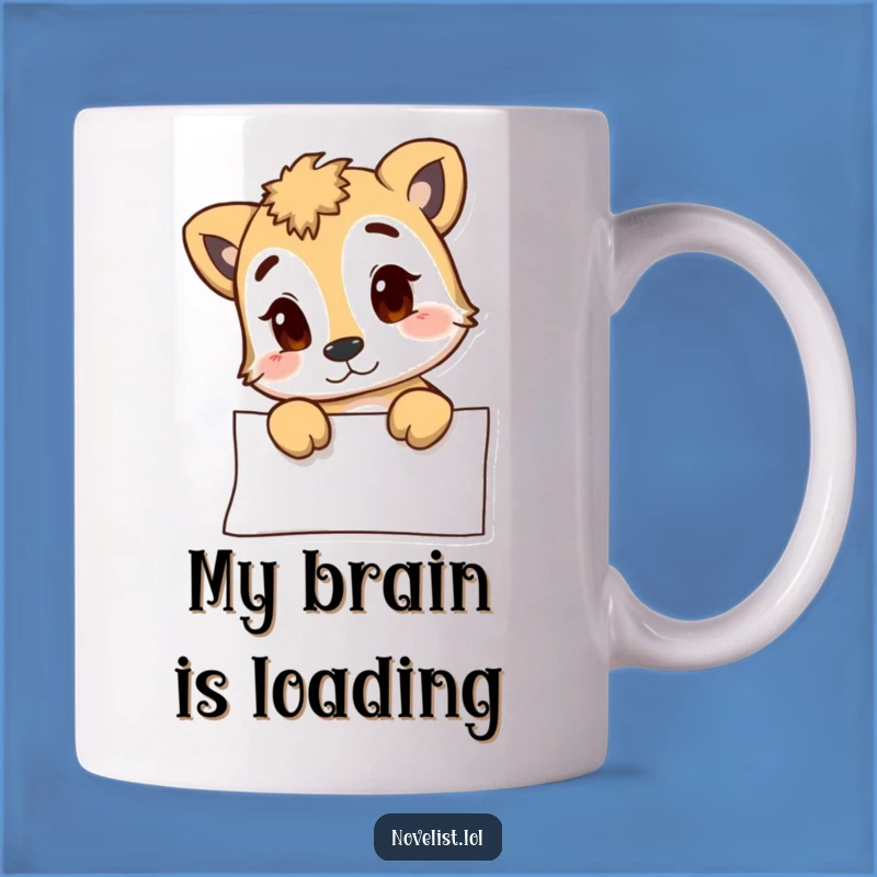 Funny Curious Animal Contemplating Blank Page Mug - Perfect Gift for Writers