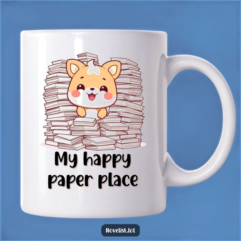 Funny Busy Bee Mug: Animal with Paper Piles, Productive Funny Gift