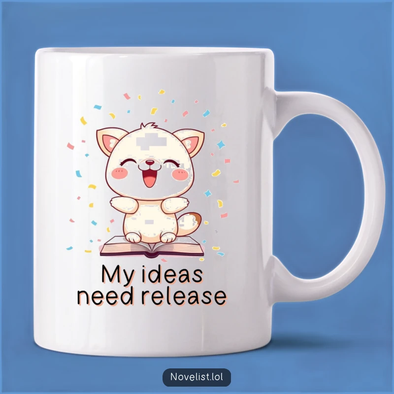 Funny Animal Page Confetti Mug: A Hilarious Gift for Book Lovers and Messy Readers