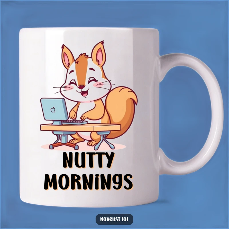 Funny Fast Typing Squirrel Mug: Hilarious Desk Worker Gift