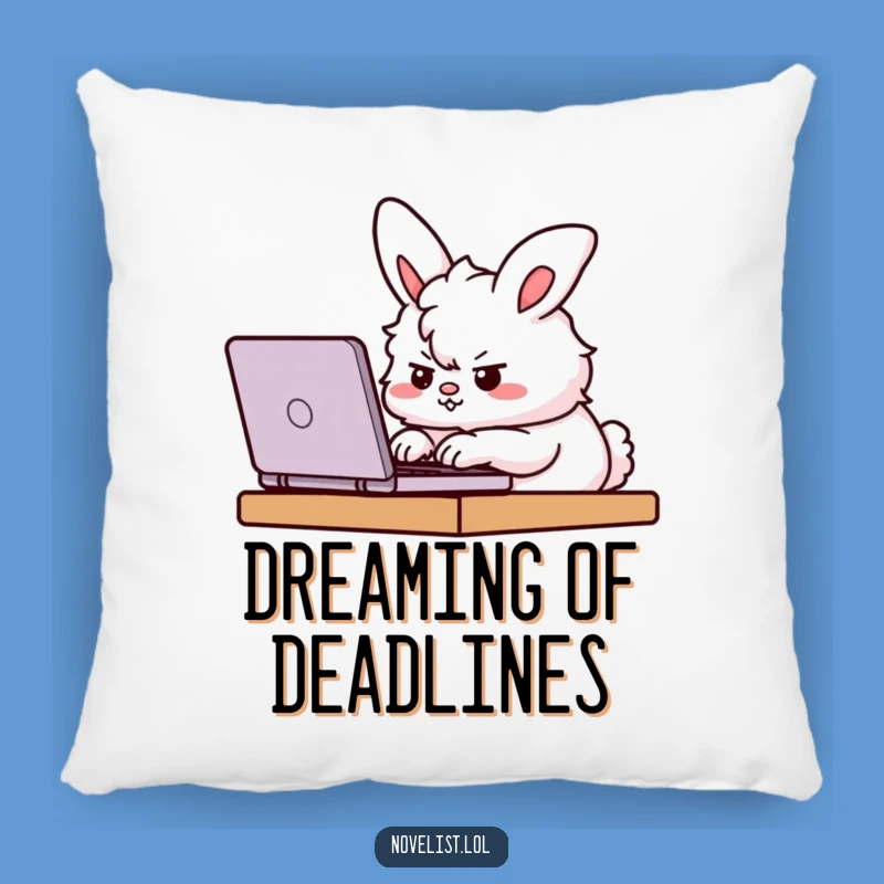 Funny Determined Pillow - Soft Bunny Cushion, Comfy Funny Gift