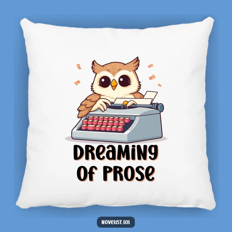 Funny Wise Owl Writer Pillow - Rest Your Head on Wisdom!