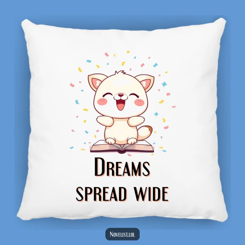 Soft Funny Animal Page Confetti Pillow: Cuddle Up with Literary Fun