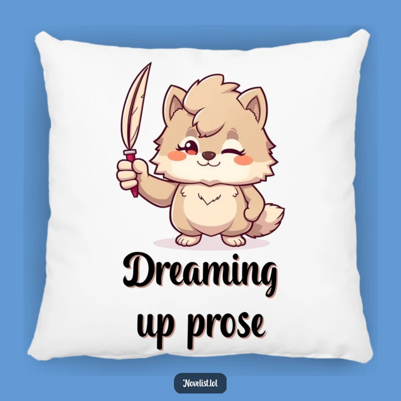 Funny Confident Scribe Pillow - Comfort for Your Creative Den!