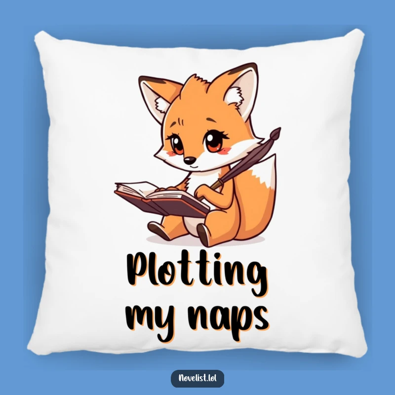 Funny Creative Fox Writer Pillow - Comfort Your Creative Mind!