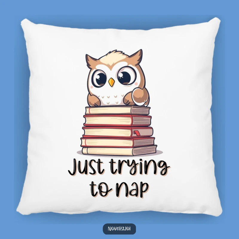 Funny Owl Manuscript Pillow: Snuggle Up with Scholarly Humor!