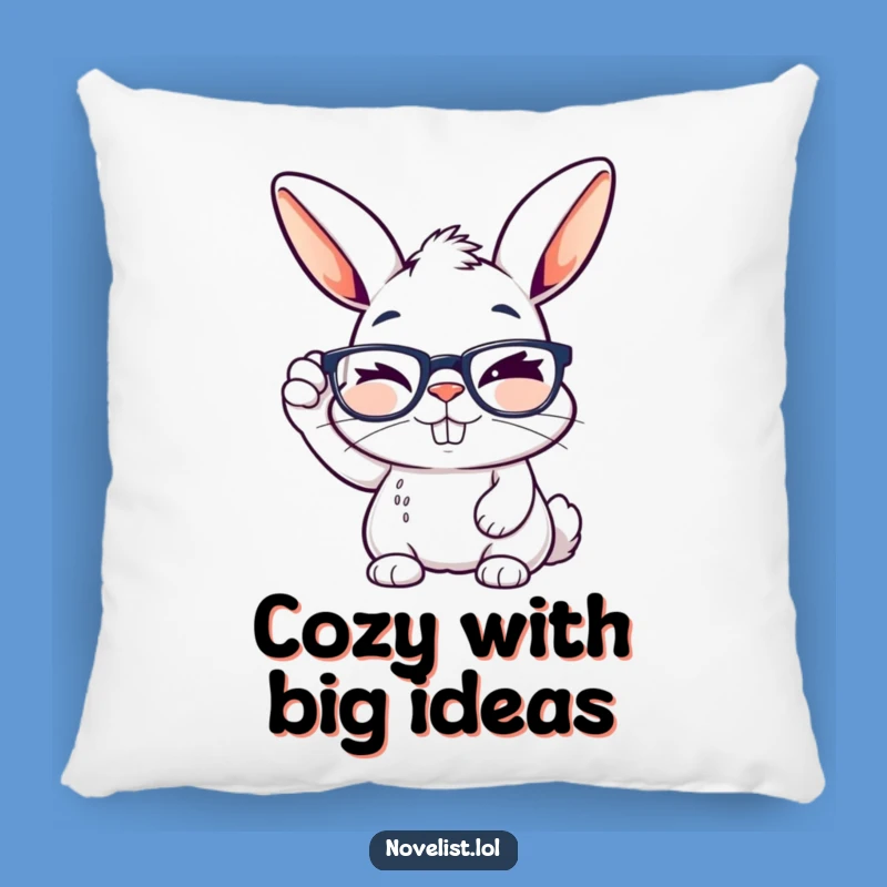 Funny Rabbit Glasses Pillow: Snuggle Up with Smart Style!