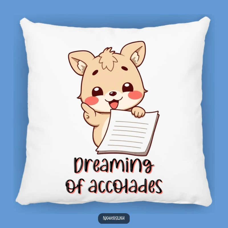 Funny Scholar Pillow: Passionate animal pointing, cozy accent gift.