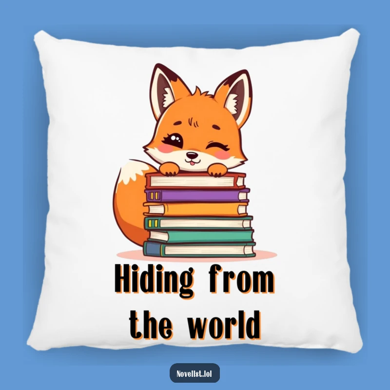 Soft Funny Giggling Fox Bookworm Pillow: Comfort for Your Reading Nook