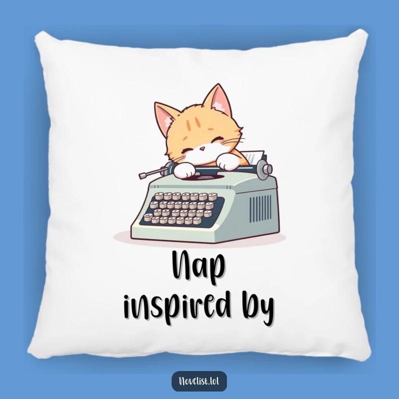 Funny Cat Typewriter Pillow: Cute Cat's Cozy Writing Comfort Gift