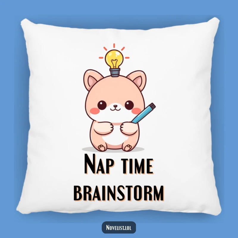 Cozy Funny Idea Kawaii Animal Pillow - Plush Gift for Thinkers